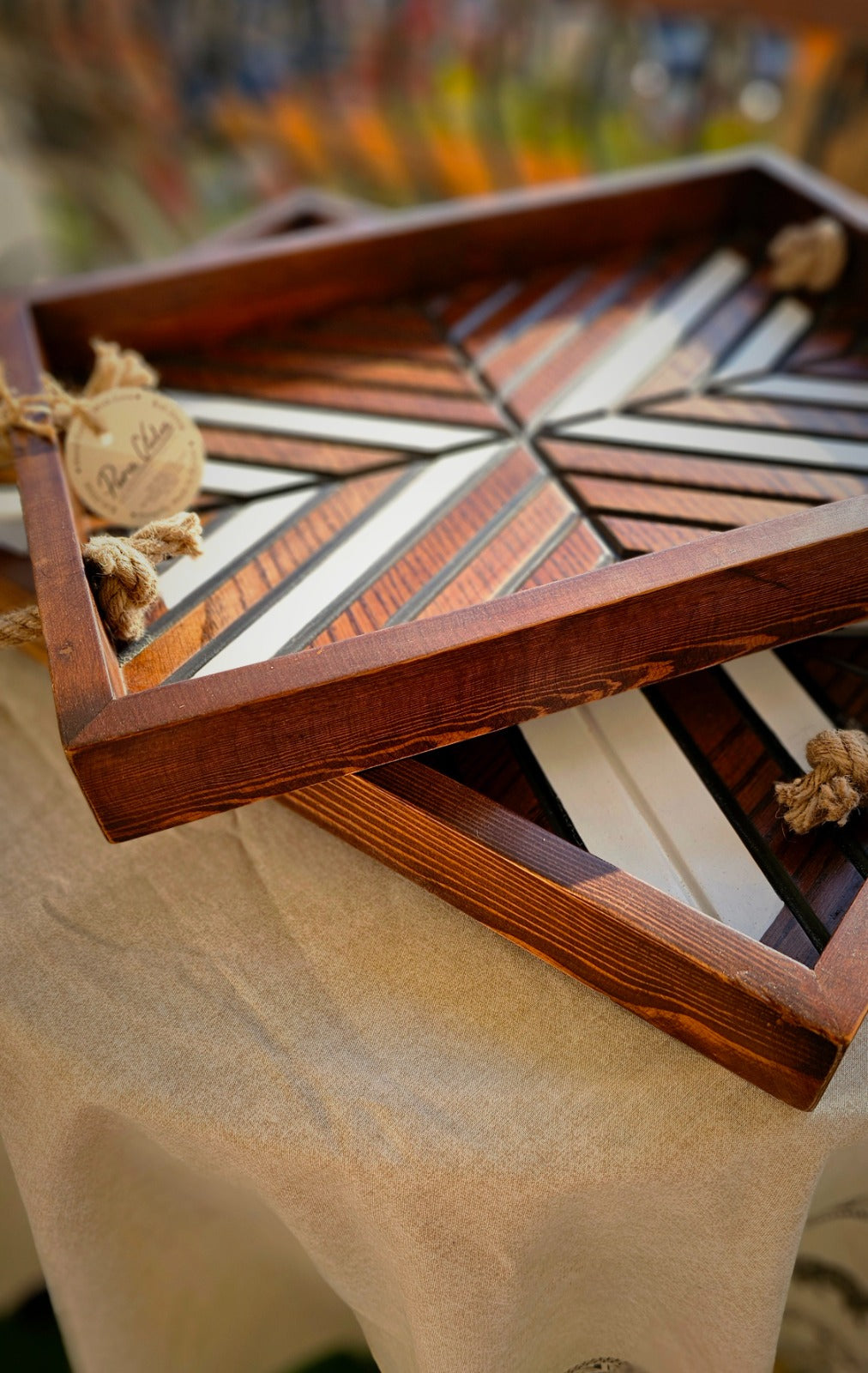 Pura Vida Boho Tray Set of 2