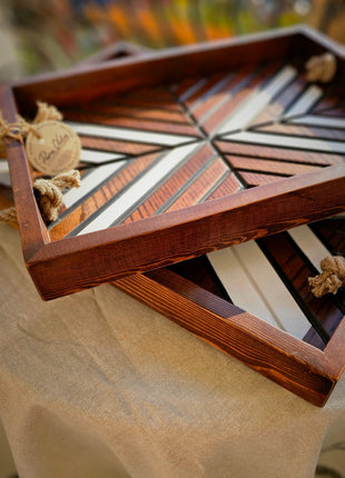 Pura Vida Boho Tray Set of 2