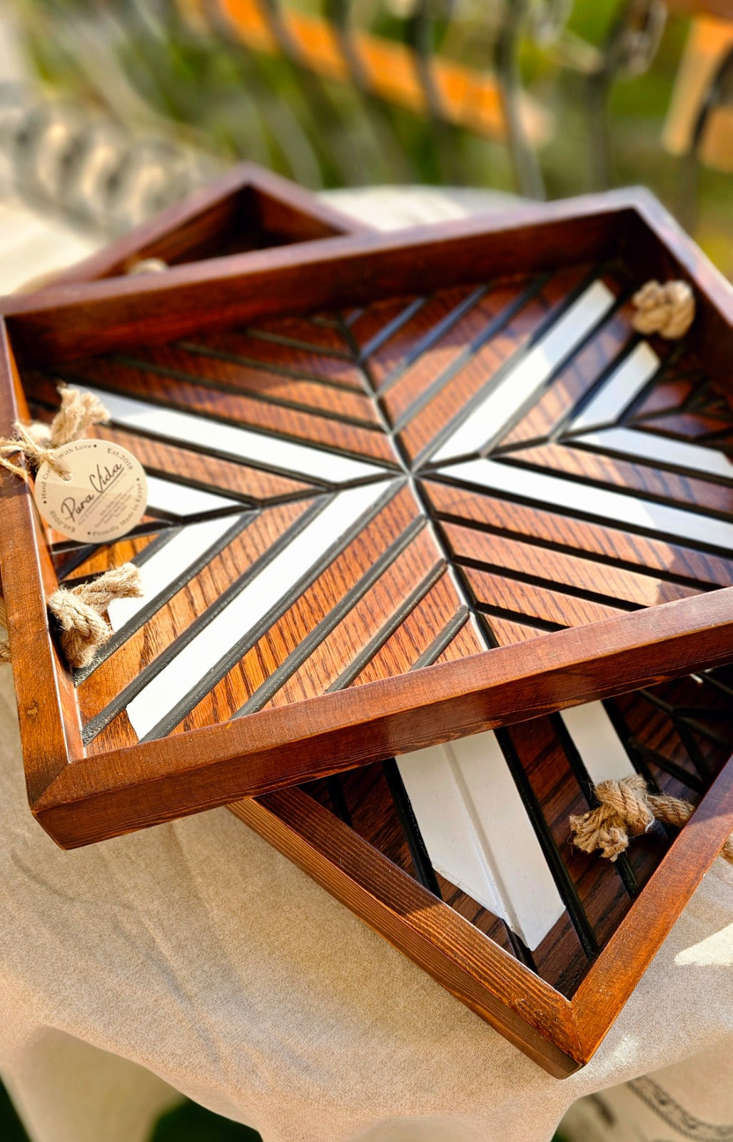 Pura Vida Boho Tray Set of 2