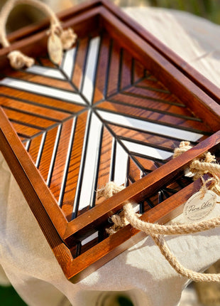 Pura Vida Boho Tray Set of 2