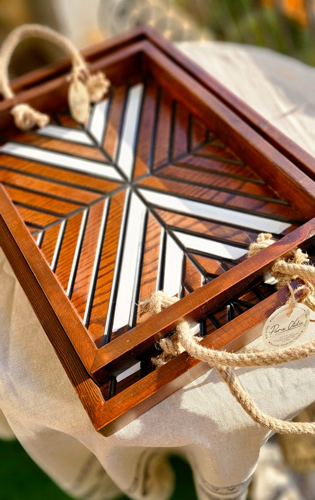 Pura Vida Boho Tray Set of 2