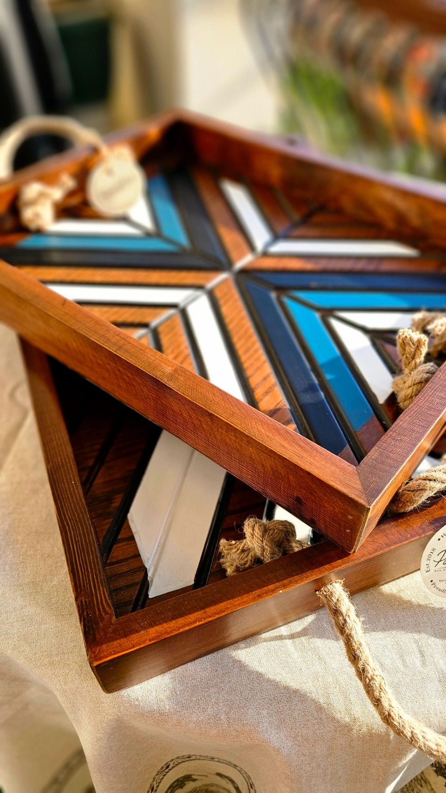 Pura Vida Boho Tray Set of 2