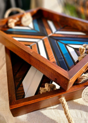 Pura Vida Boho Tray Set of 2