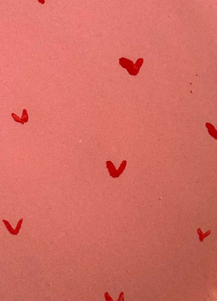 Piece of Sara Pink Hearts Plate (Food Safe)