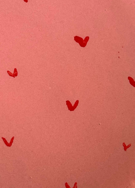 Piece of Sara Pink Hearts Plate (Food Safe)