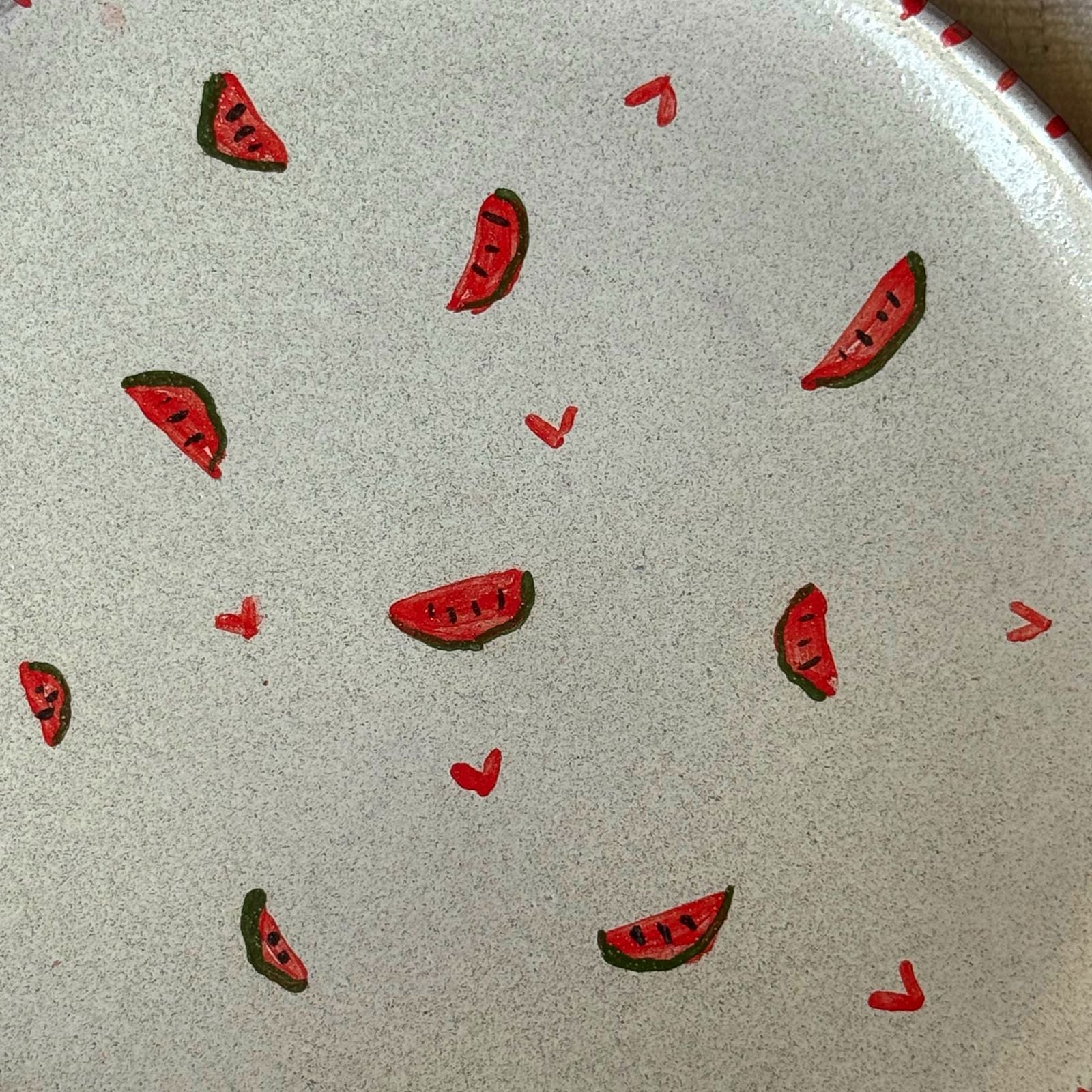 Piece of Sara Hearts Plate (Food Safe)