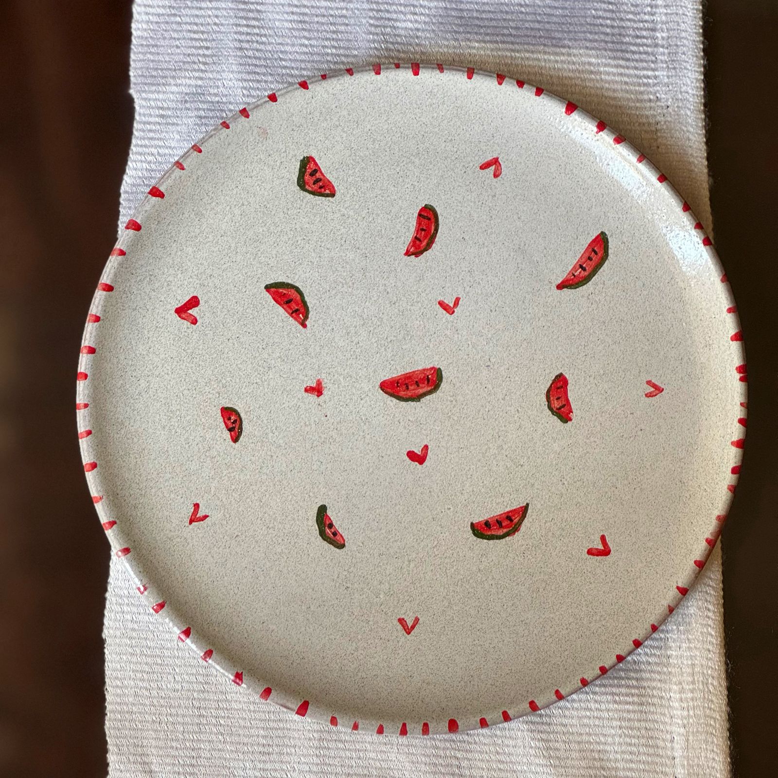 Piece of Sara Hearts Plate (Food Safe)