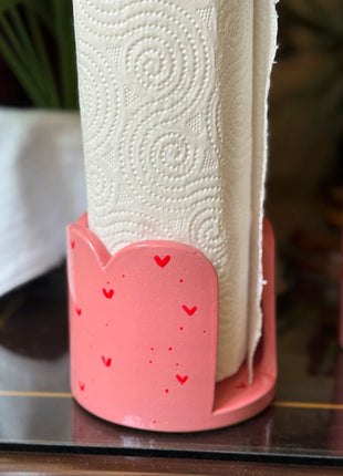 Piece of Sara Pink Hearts Tissue Holder