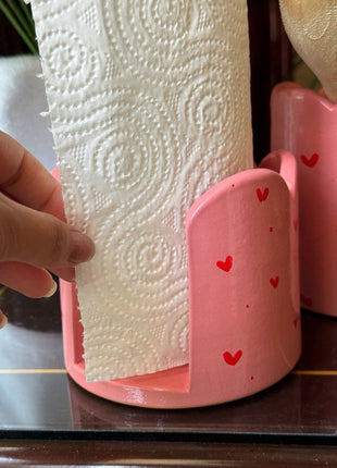 Piece of Sara Pink Hearts Tissue Holder
