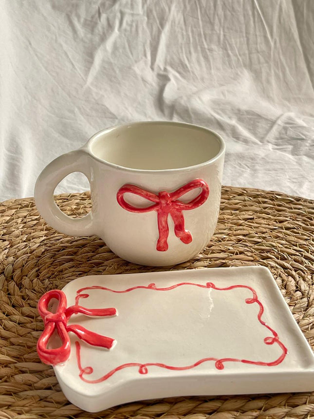 Terratale Bow Mug & Tray Set