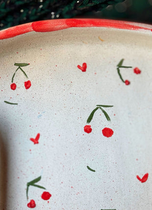 Piece of Sara cherries Toast Plate