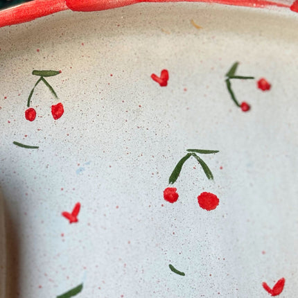 Piece of Sara cherries Toast Plate