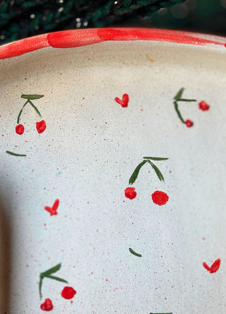 Piece of Sara cherries Toast Plate