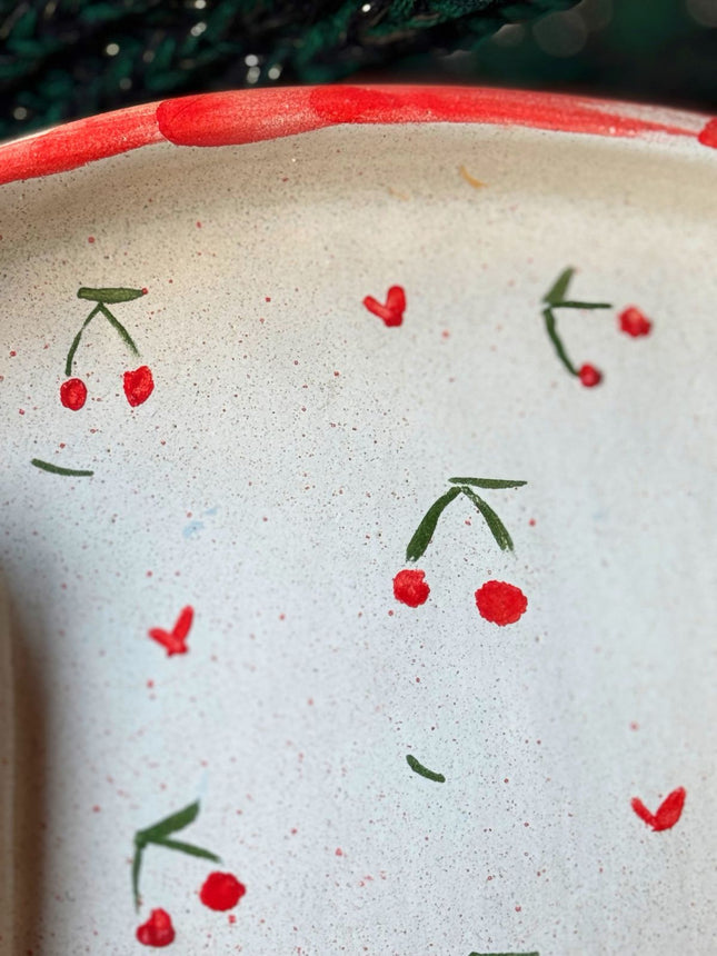Piece of Sara cherries Toast Plate