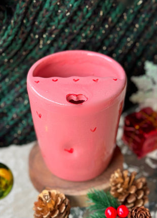 Piece of Sara Pink Hearts Tumbler