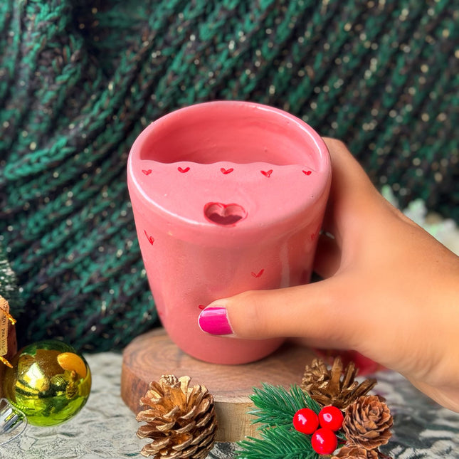 Piece of Sara Pink Hearts Tumbler