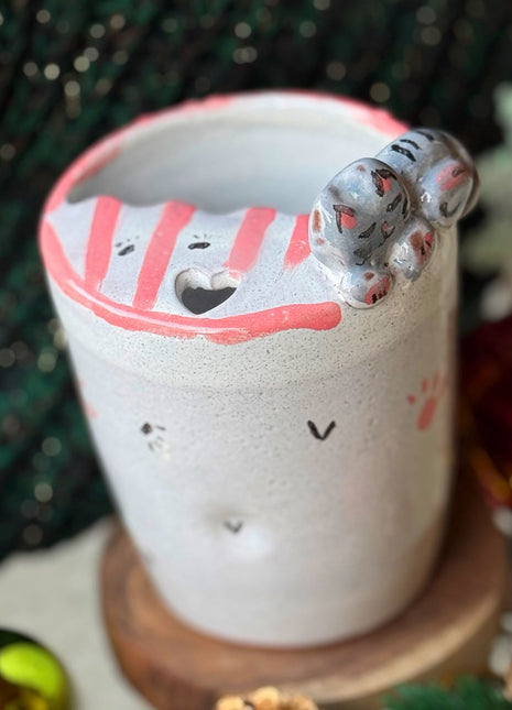 Piece of Sara Grey Kitty Tumbler