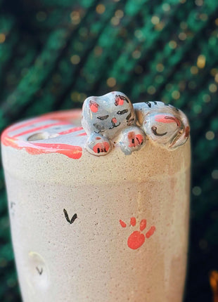 Piece of Sara Grey Kitty Tumbler