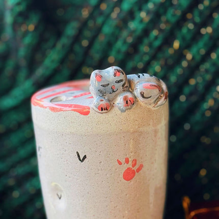 Piece of Sara Grey Kitty Tumbler