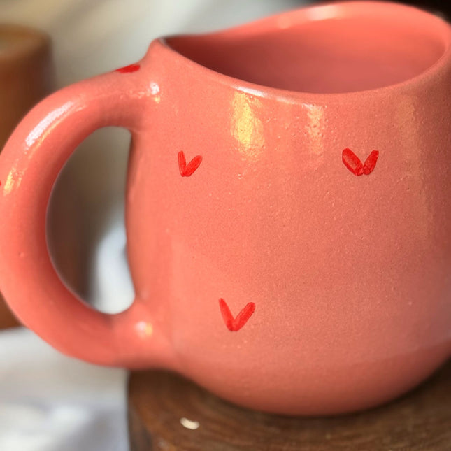 Piece of Sara Pink Hearts Mug