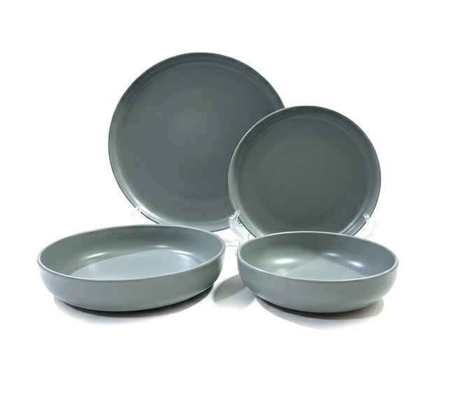 Tulu Granulated Matt Green 24 Pc Dinner Set