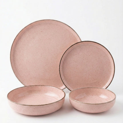 Tulu Granulated Rose 24 Pc Dinner Set