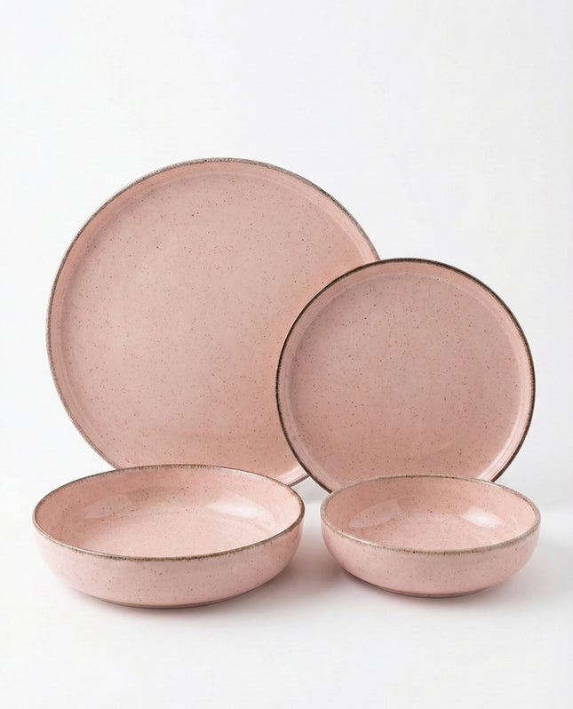 Tulu Granulated Rose 24 Pc Dinner Set