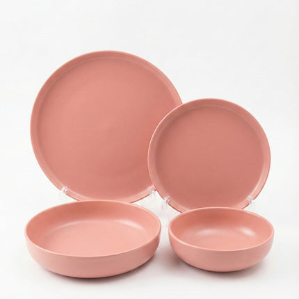 Tulu Granulated Matt Rose 24 Pc Dinner Set