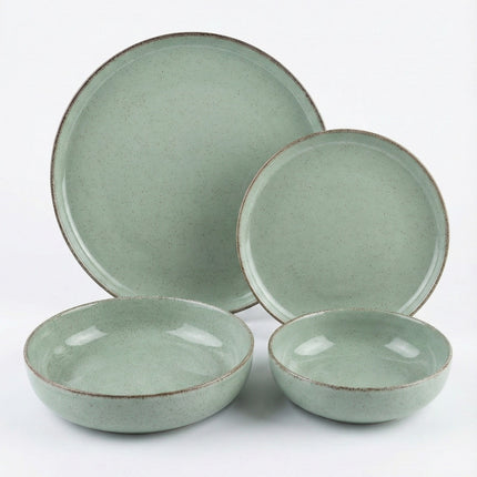 Tulu Granulated Green 24 Pc Dinner Set