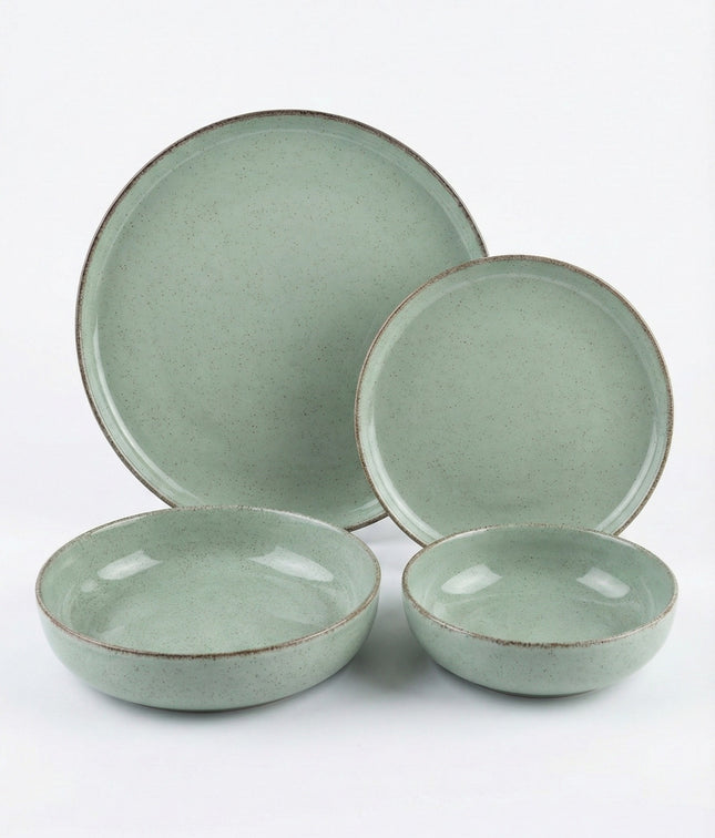 Tulu Granulated Green 24 Pc Dinner Set
