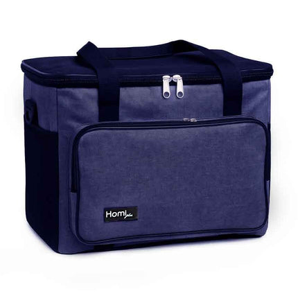 Homi Plus Rectangular Thermal  bag with pocket 25 L - Blue
