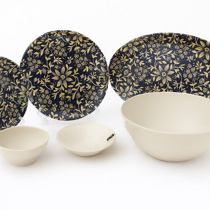 Melamine Dinner Set Blue Flower / cream (26 Pcs)
