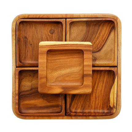Wooden Square Serving Platter (27 cm)