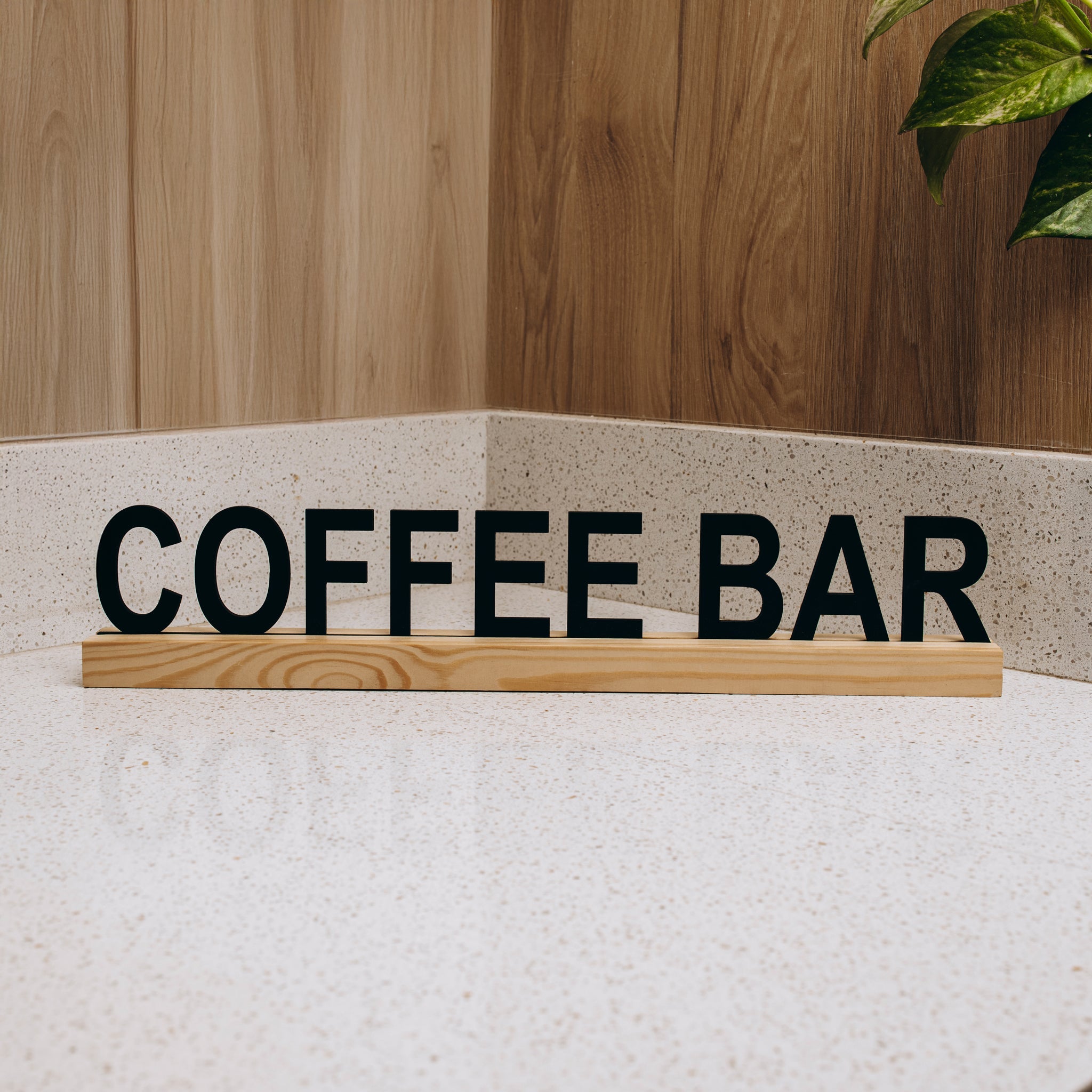 The Words Co Wood Coffee Bar Sign