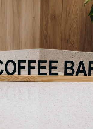 The Words Co Wood Coffee Bar Sign
