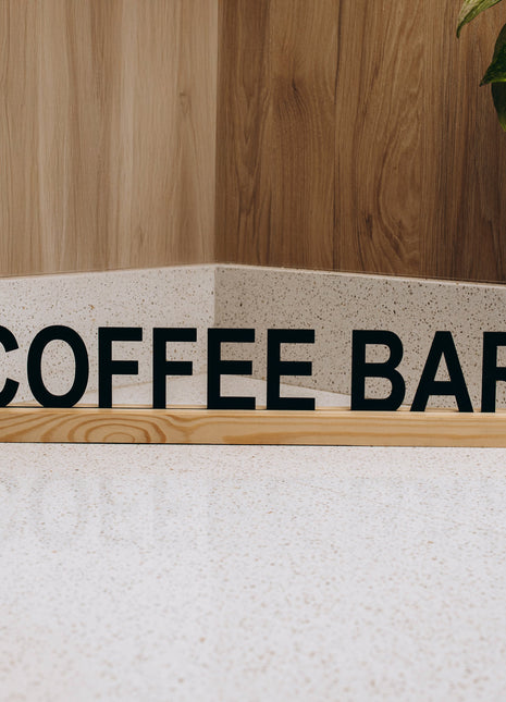 The Words Co Wood Coffee Bar Sign