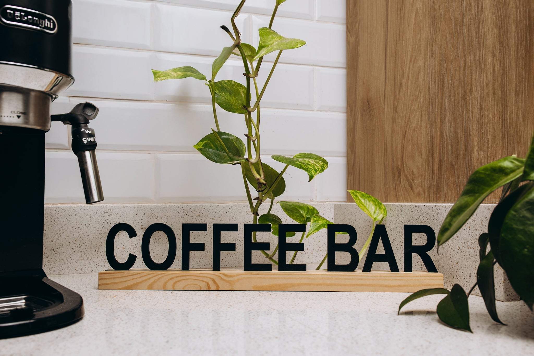 The Words Co Wood Coffee Bar Sign