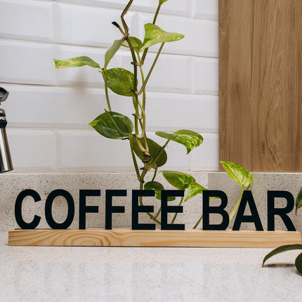 The Words Co Wood Coffee Bar Sign