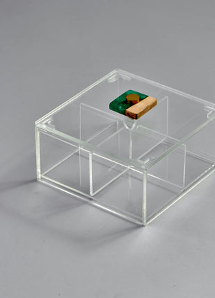 Zee Designs Plexiglass Resin Squared Box