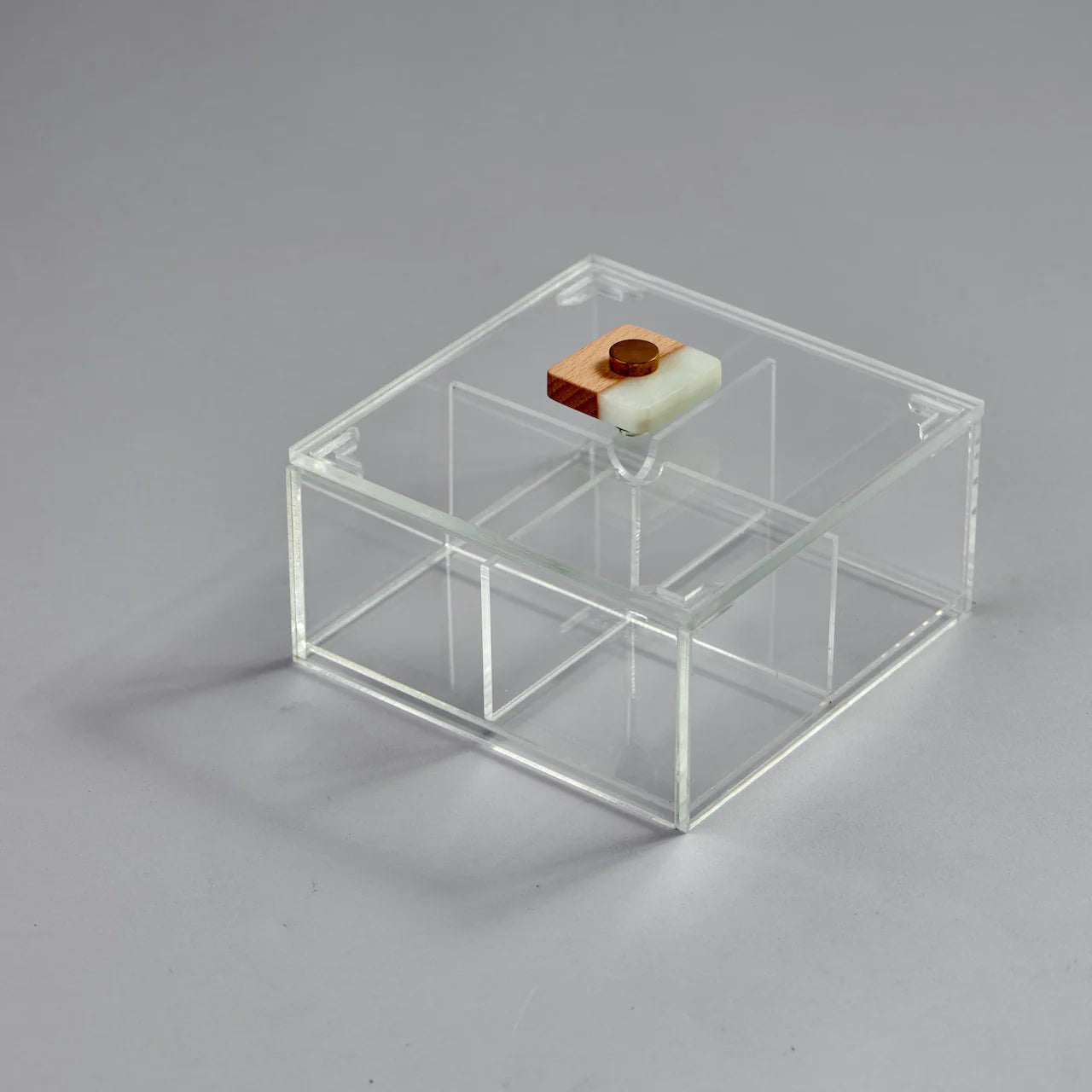 Zee Designs Plexiglass Resin Squared Box