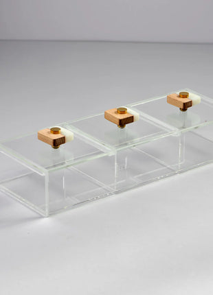 Zee Designs Resin Large 3-Compartments Box