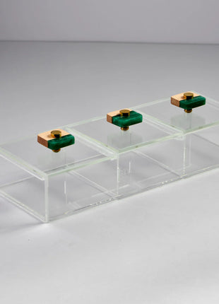 Zee Designs Resin Large 3-Compartments Box