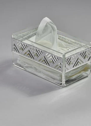 Zee Designs Plexi Glass Geometric Tissue Box
