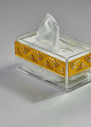 Zee Designs Plexi Glass Geometric Tissue Box