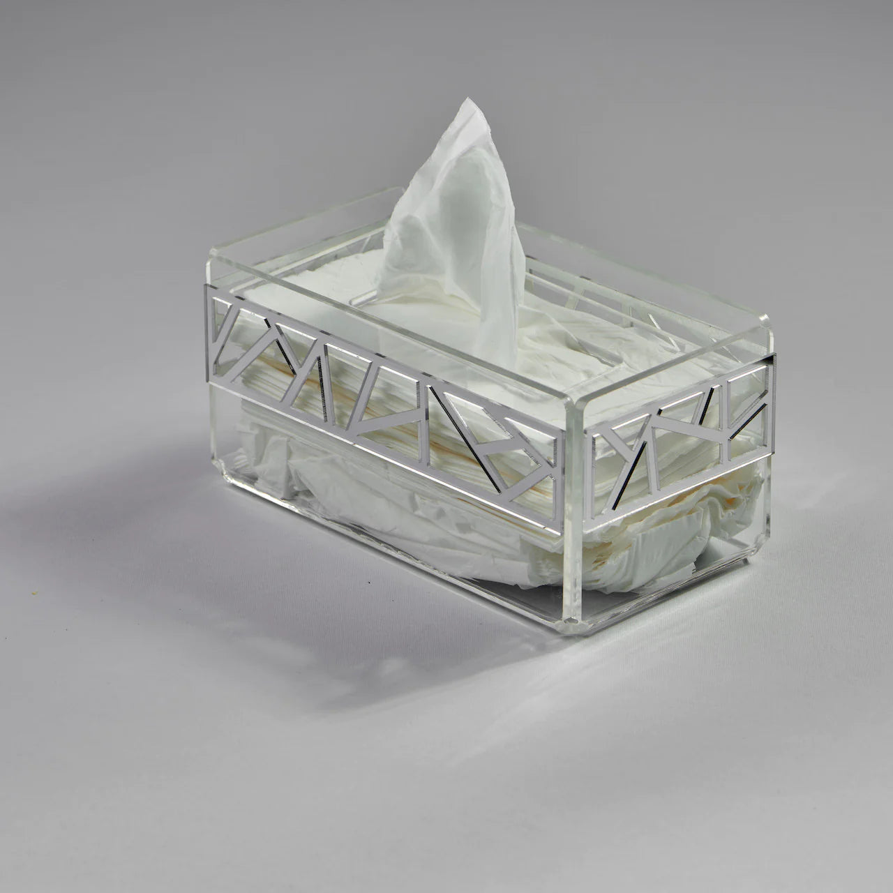 Zee Designs Plexi Glass Irregular Tissue Box