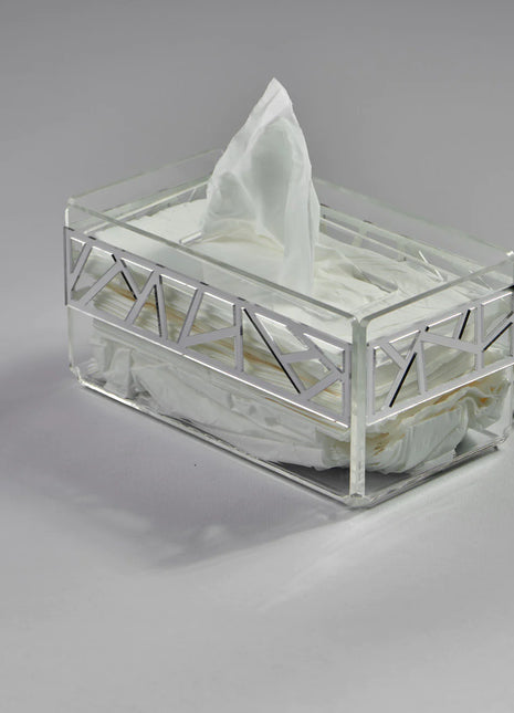 Zee Designs Plexi Glass Irregular Tissue Box