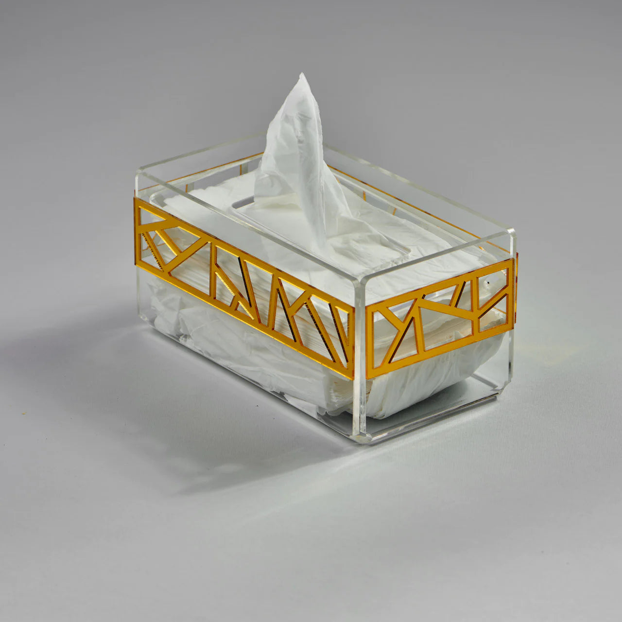 Zee Designs Plexi Glass Irregular Tissue Box