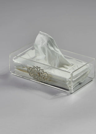 Zee Designs Plexi Glass Plated Tissue Box