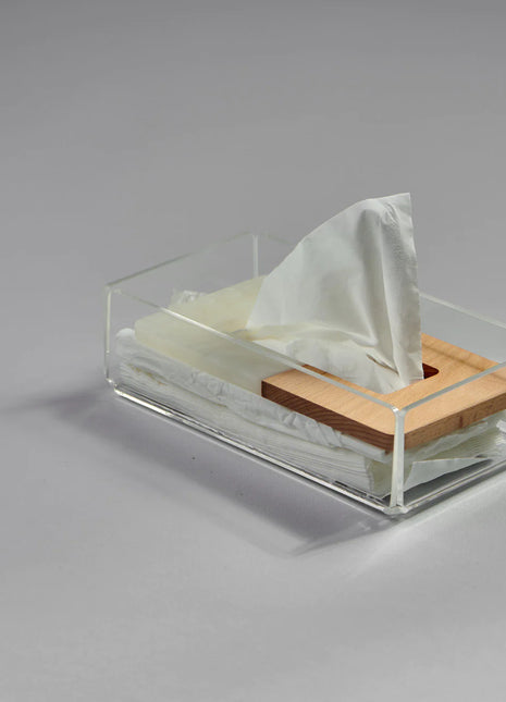 Zee Designs Plexi Glass Resin Tissue Box