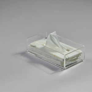 Zee Designs Plexi Glass Marble Tissue Box